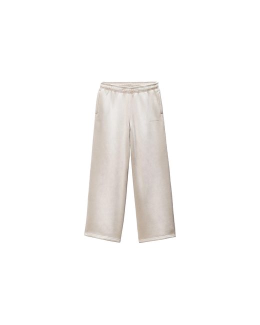 Alexander Wang White Mid-Rise Sweatpants W/Allover Hotfix