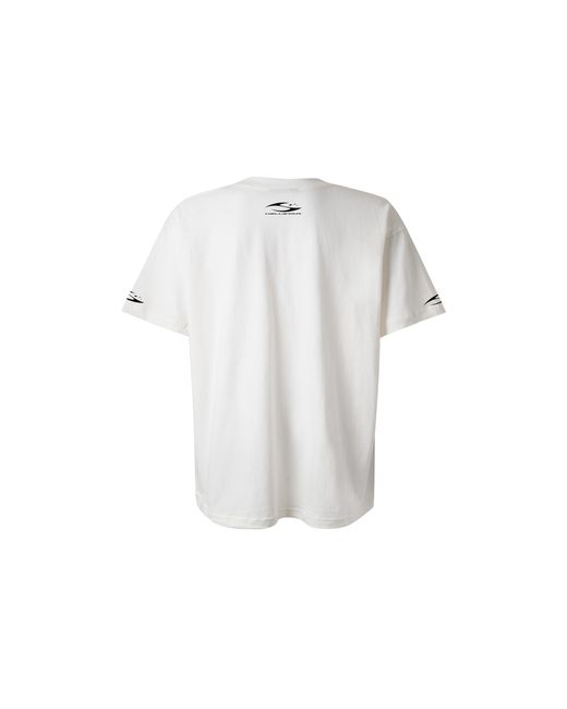 HELLSTAR White H Cursive Logo T-Shirt for men