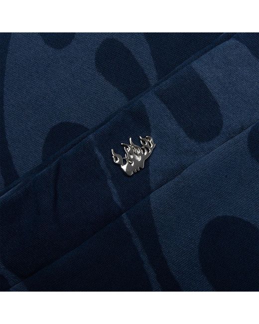 HELLSTAR Blue Snap Sweatpants W/ Flame for men