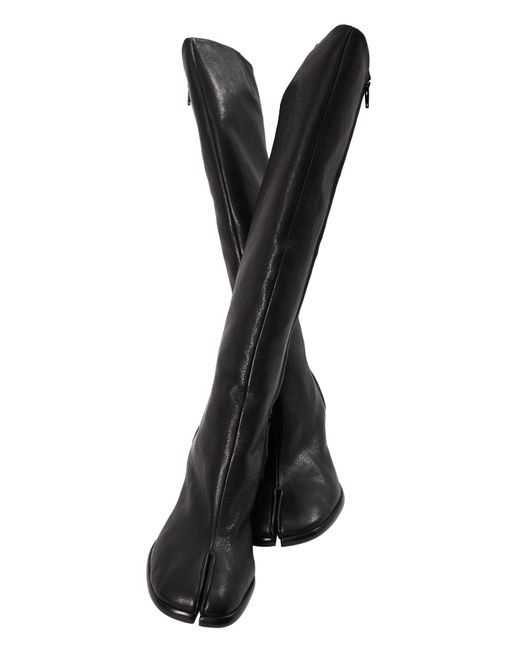 Maison Margiela Tabi Knee-high Boots in Black | Lyst