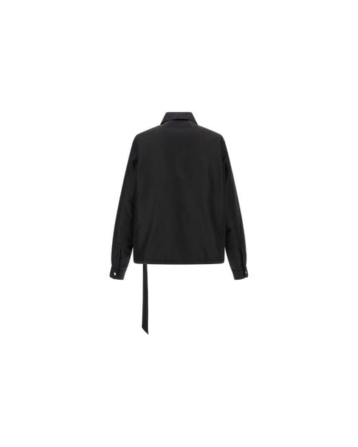 Rick Owens Black Concealed Zipfront Jacket for men