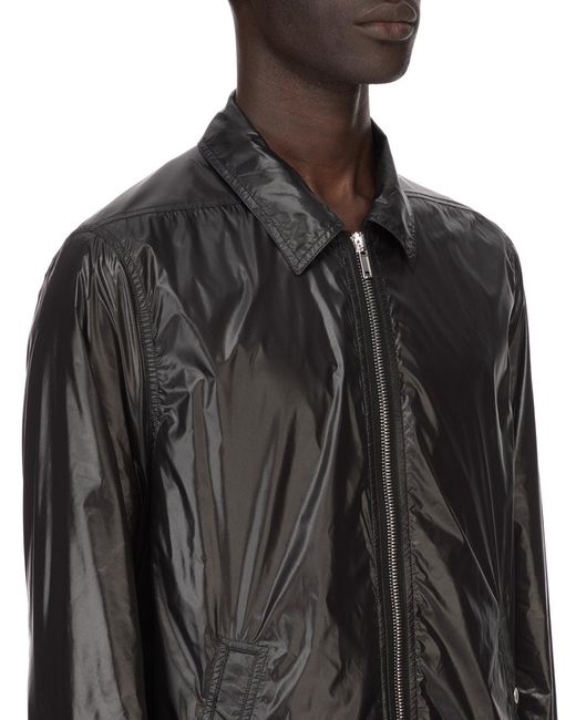 Rick Owens Black Zip Front Jacket for men