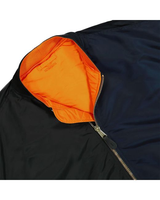 Vetements Black Split Hooded Bomber Jacket