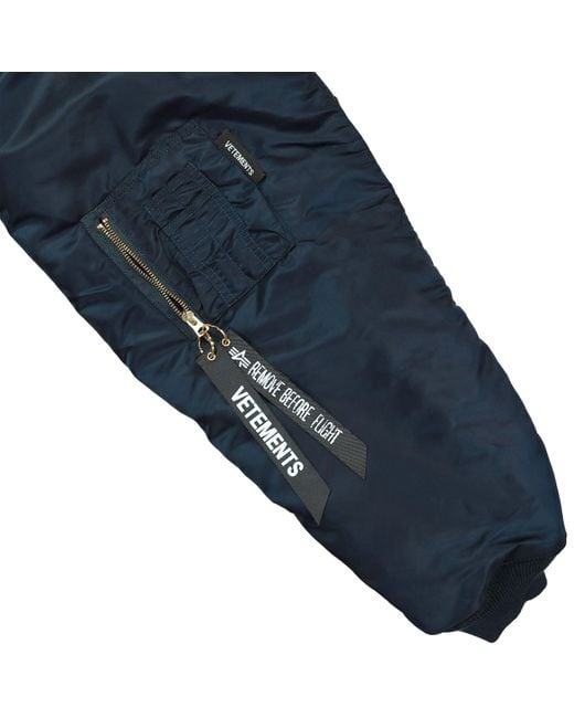 Vetements Black Split Hooded Bomber Jacket
