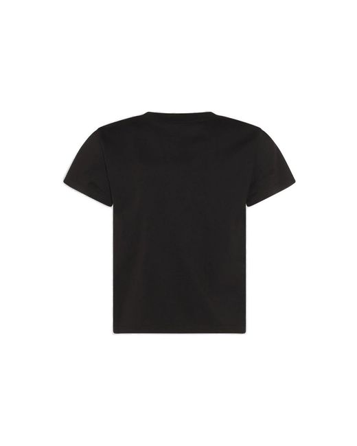 Alexander Wang Black Shrunken Tee W/Hotfix Logo