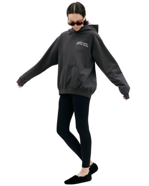 Sporty & Rich New Drink More Water Hoodie (Faded) in Black Lyst