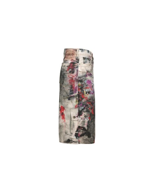 Acne Multicolor Denim Shorts for men