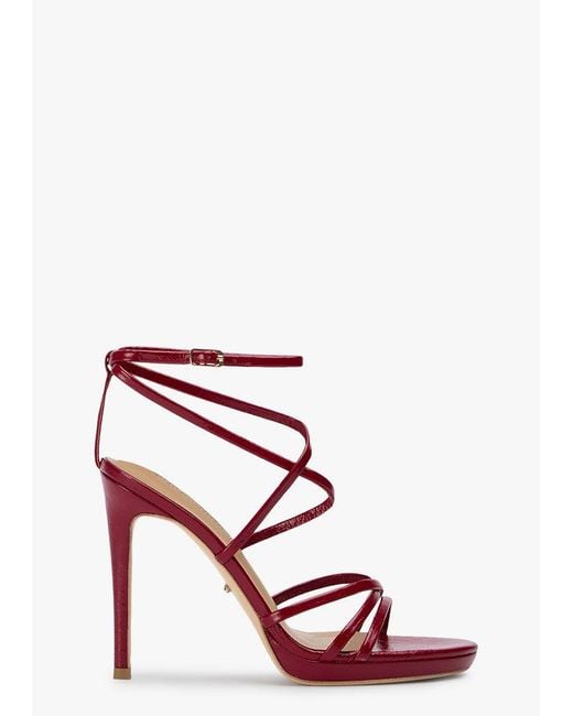 Tony Bianco Women's Pink Sass Berry Crinkle Dress Sandal