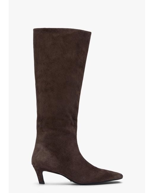 Tony Bianco Brown Evysa Espresso Suede Dress Boot Calf
