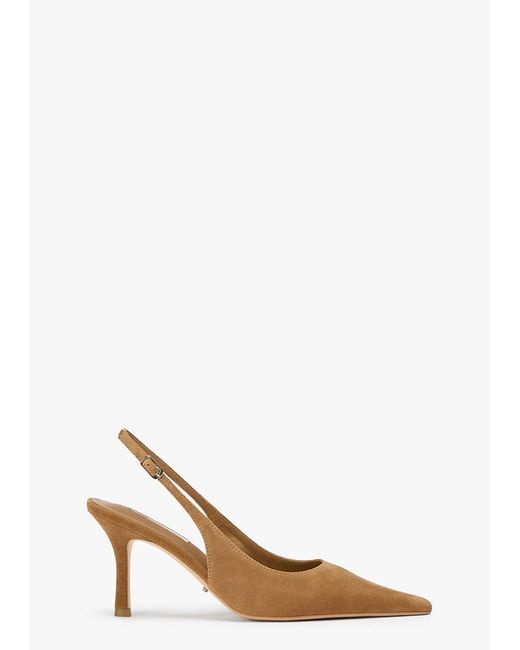 Tony Bianco Women's White Samar Taupe Suede Dress Shoe