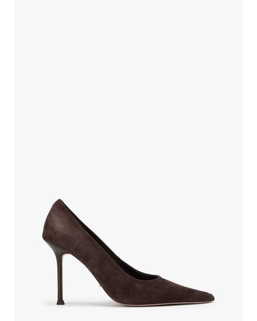 Tony Bianco White Niki Espresso Suede Dress Shoe