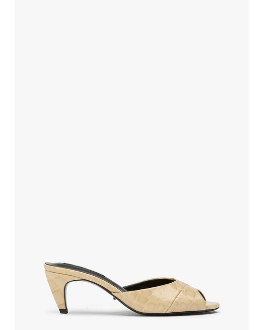 Tony Bianco White Kasey Croc Patent Dress Sandal
