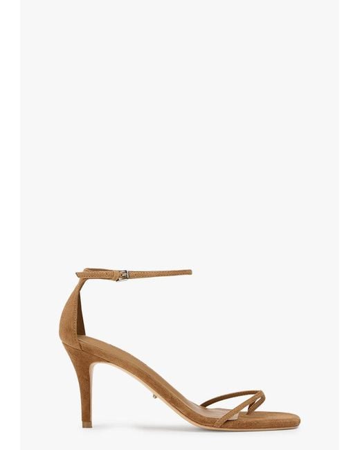 Tony Bianco White Betti Taupe Suede Dress Sandal