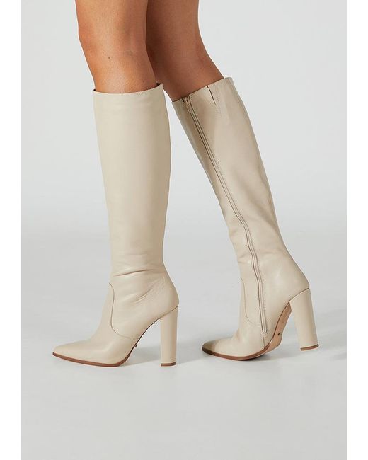 Tony Bianco Lucille 10.3cm Calf Boots in Natural | Lyst