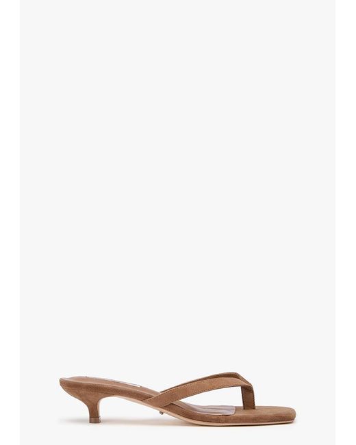 Tony Bianco White Annie Taupe Suede Dress Sandal