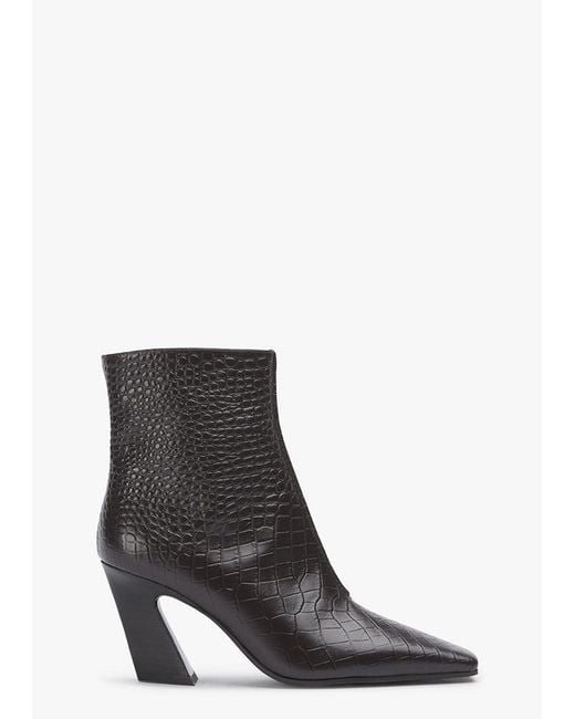 Tony Bianco White Queen Choc Croc Dress Boot Ankle