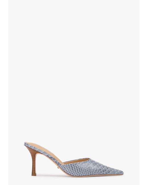 Tony Bianco White Sicily Denim Python Dress Shoe