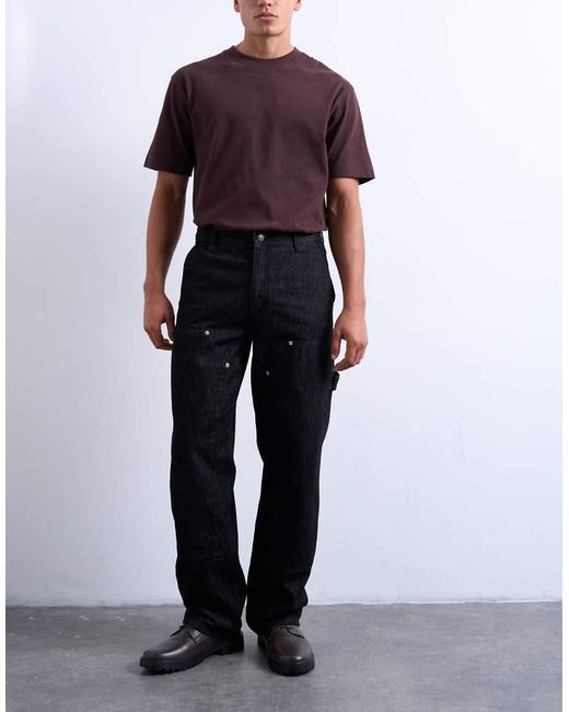 Topman Blue Baggy Carpenter Jean for men