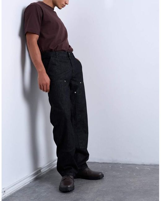 Topman Blue Baggy Carpenter Jean for men