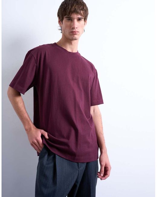 Topman Purple Relaxed Fit T-shirt for men