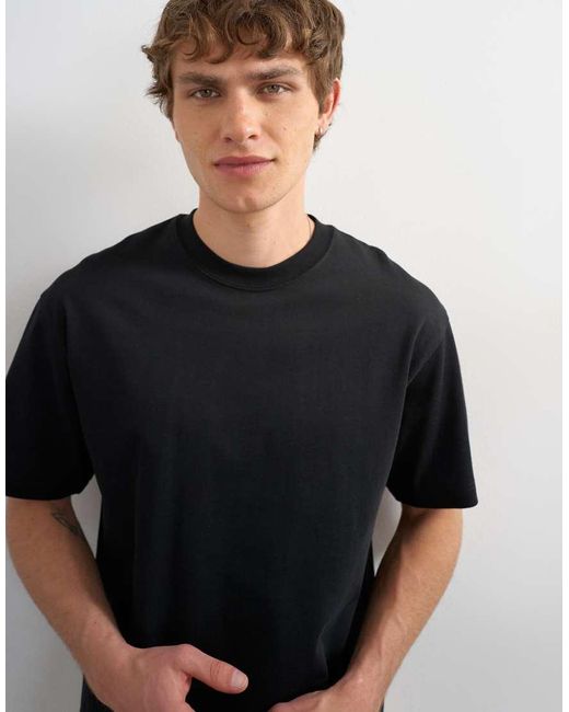 Topman White Relaxed Fit Cropped T-Shirt for men