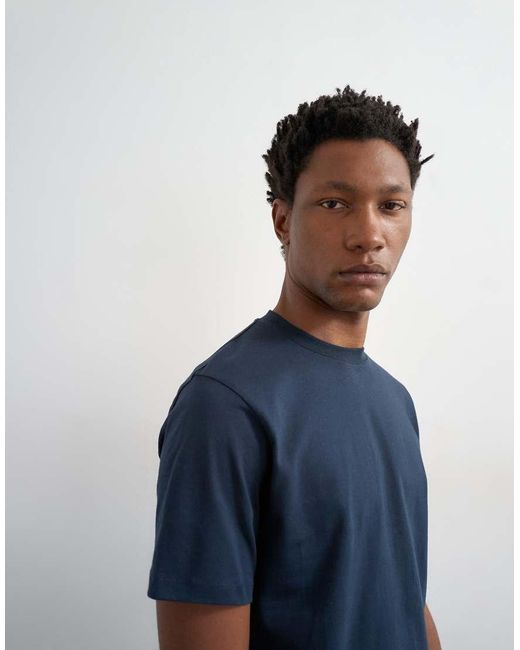 Topman Blue Classic Fit T-shirt for men