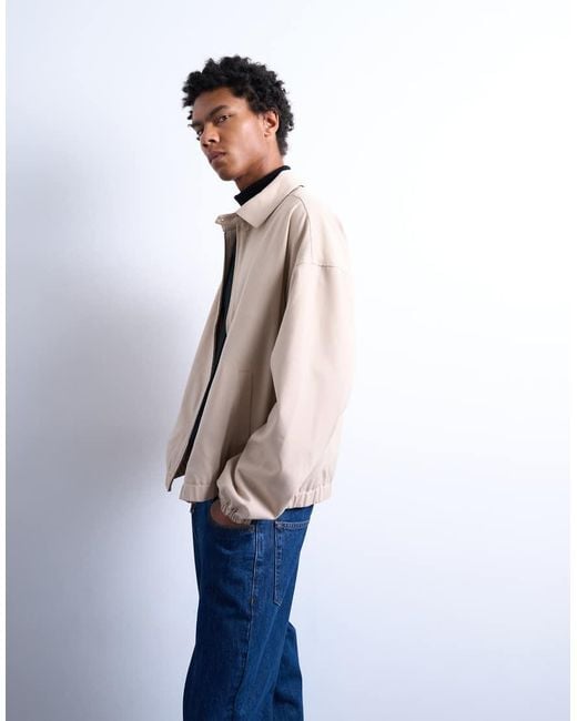 Topman White Harrington Jacket for men