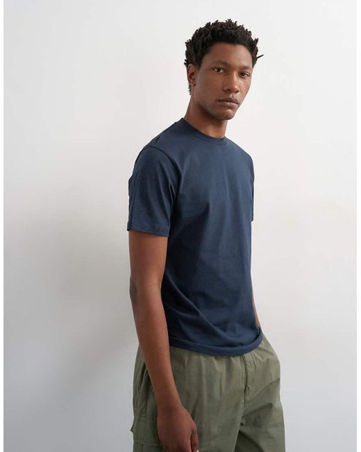 Topman Blue Classic Fit T-shirt for men