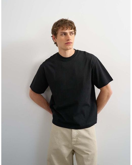 Topman White Relaxed Fit Cropped T-Shirt for men