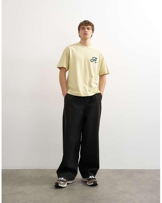 Topman Natural Relaxed Fit T-shirt With Amor Embroidery for men