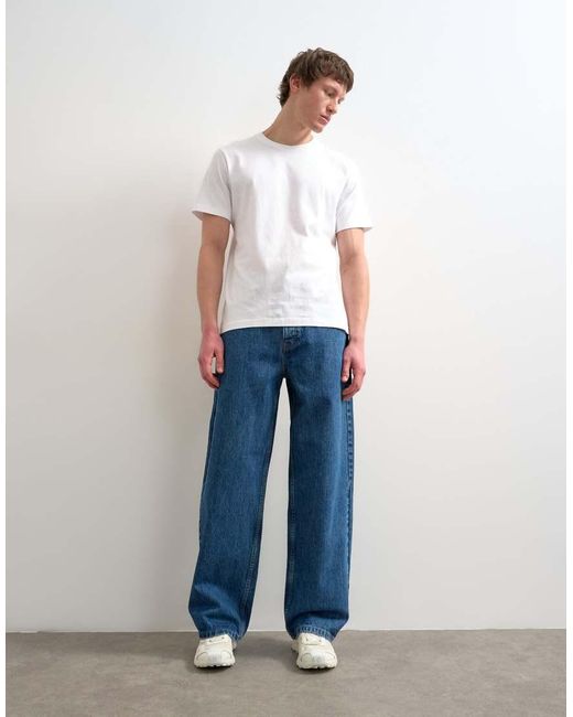 Topman Blue Rigid baggy Jean for men