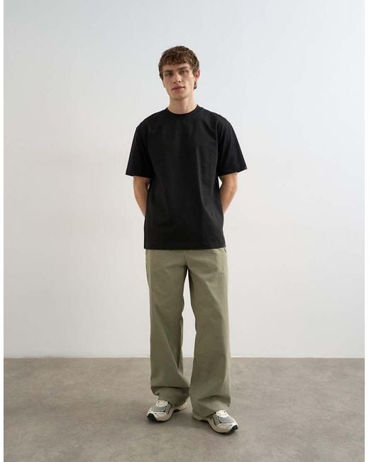 Topman Black Relaxed Fit T-shirt for men