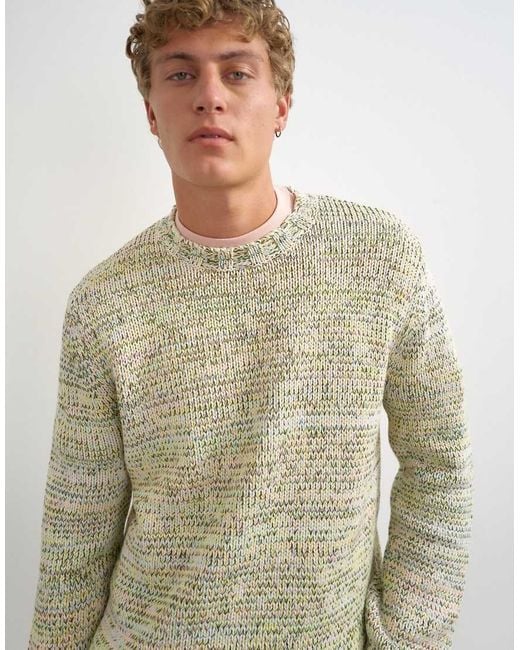Topman Natural Relaxed Crop Fit Twist Knit Jumper for men