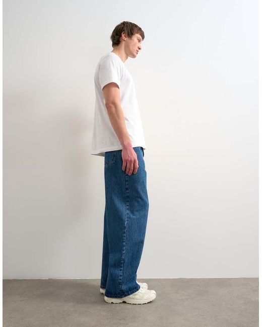 Topman Blue Rigid baggy Jean for men
