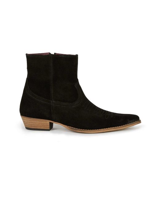 mens suede western boots topman black suede western boots in black for lyst mens suede western boots topman black suede western boots in black for lyst