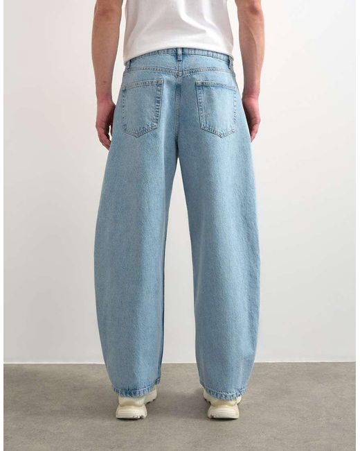 Topman Blue Rigid Barrel Jean for men