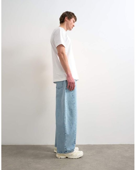 Topman Blue Rigid Barrel Jean for men