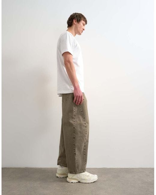 Topman Gray Rigid Barrel Jean for men