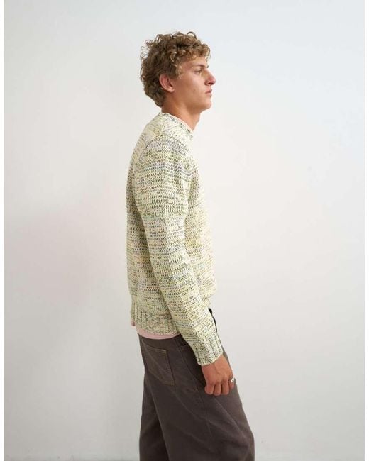 Topman Natural Relaxed Crop Fit Twist Knit Jumper for men