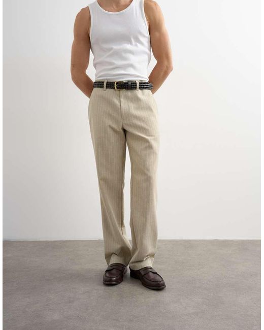 Topman Multicolor Wide Leg Stripe Trouser for men