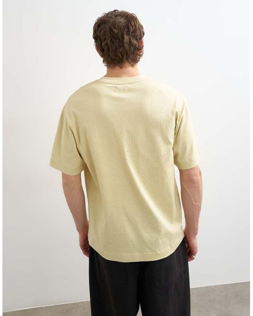 Topman Natural Relaxed Fit T-shirt With Amor Embroidery for men