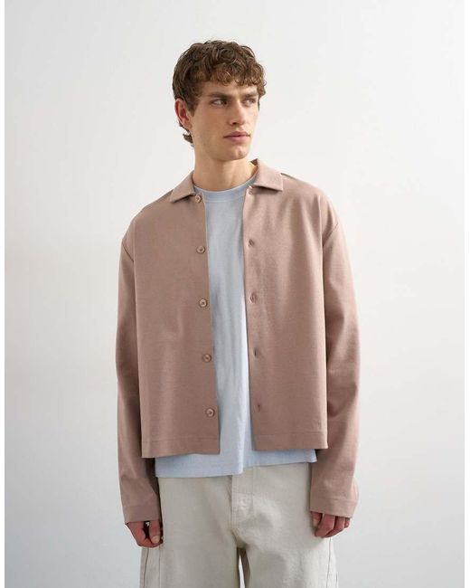 Topman Natural Relaxed Fit Cropped Polo for men
