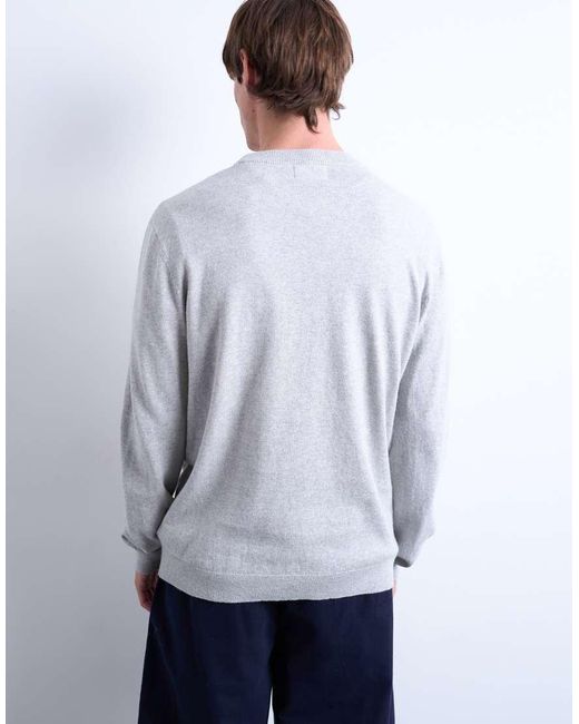 Topman White Essential Knitted Crew Neck Jumper for men