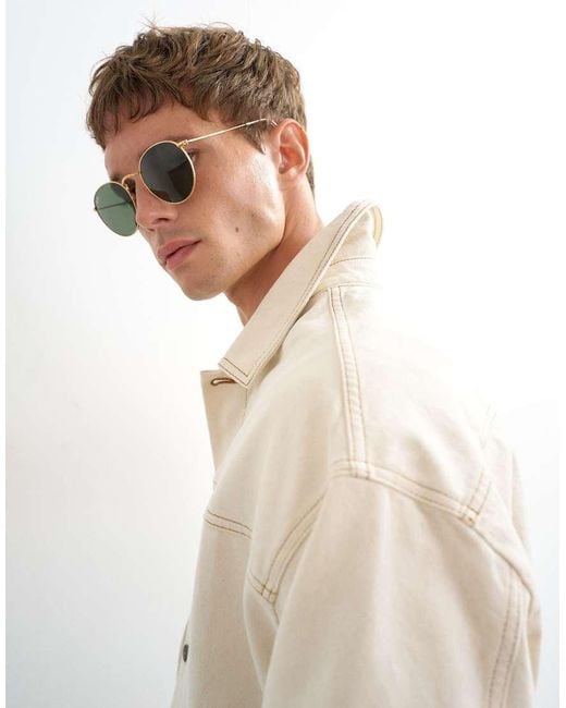 Topman White Oversized Fit Denim Jacket for men