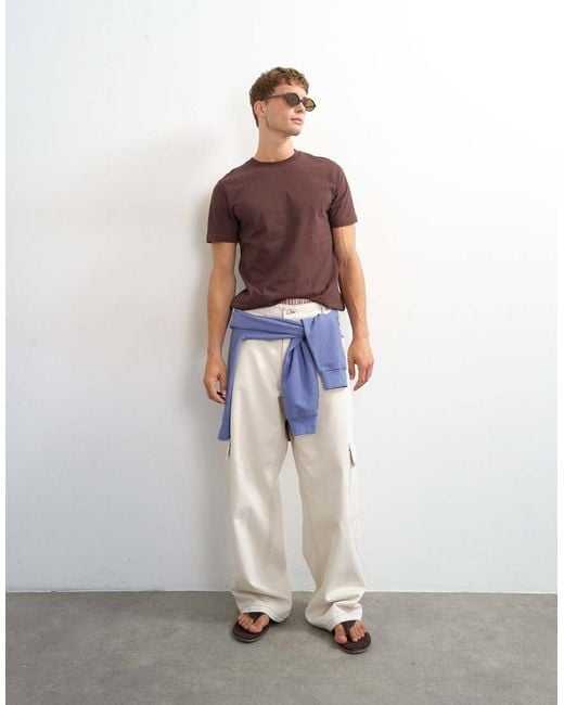 Topman Brown Classic Fit T-shirt for men