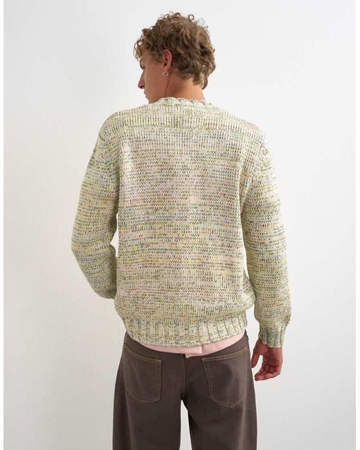 Topman Natural Relaxed Crop Fit Twist Knit Jumper for men