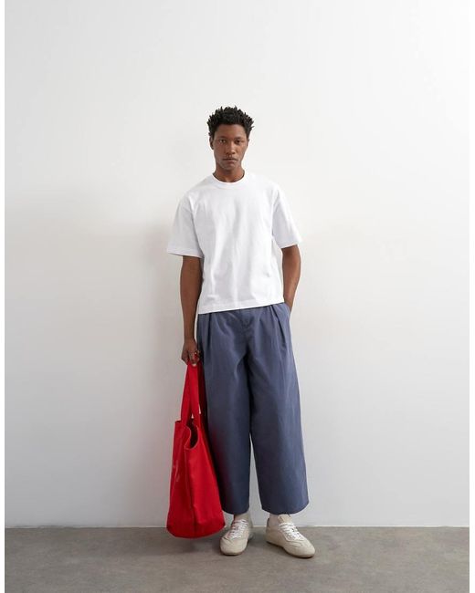 Topman White Relaxed Fit Cropped T-Shirt for men