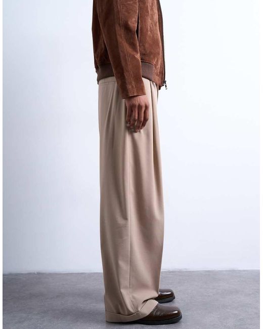 Topman White Relaxed Smart Trousers for men
