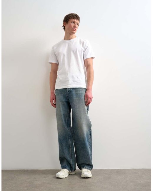 Topman Blue Rigid baggy Jean for men