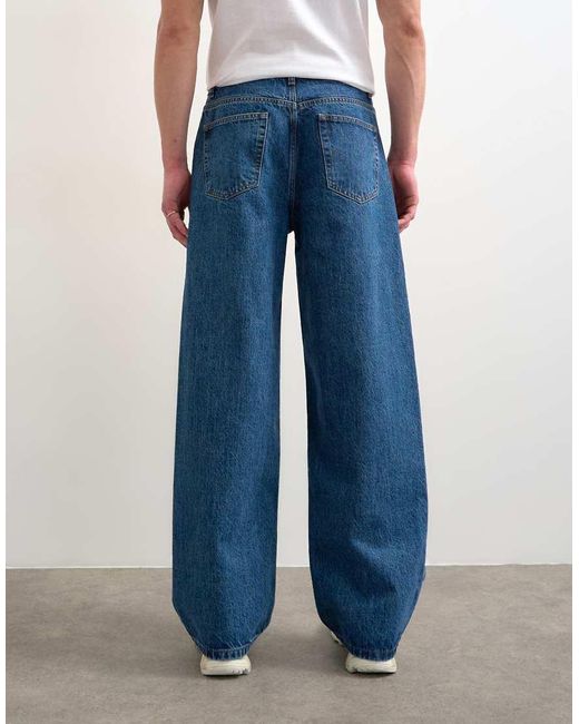 Topman Blue Rigid baggy Jean for men